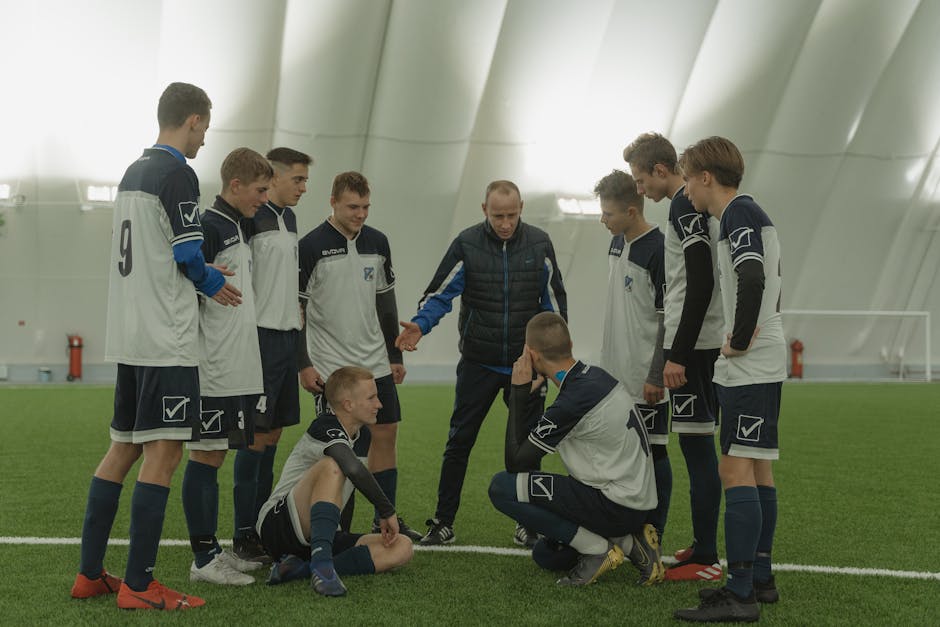 Young football players training at Hecevua Academy with professional coaches